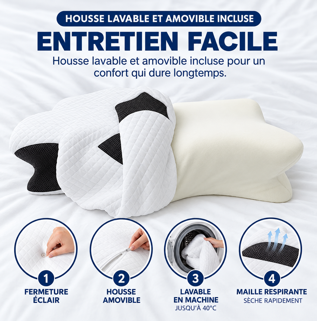 Dreamtex PRO - Oreiller cervical ergonomique
