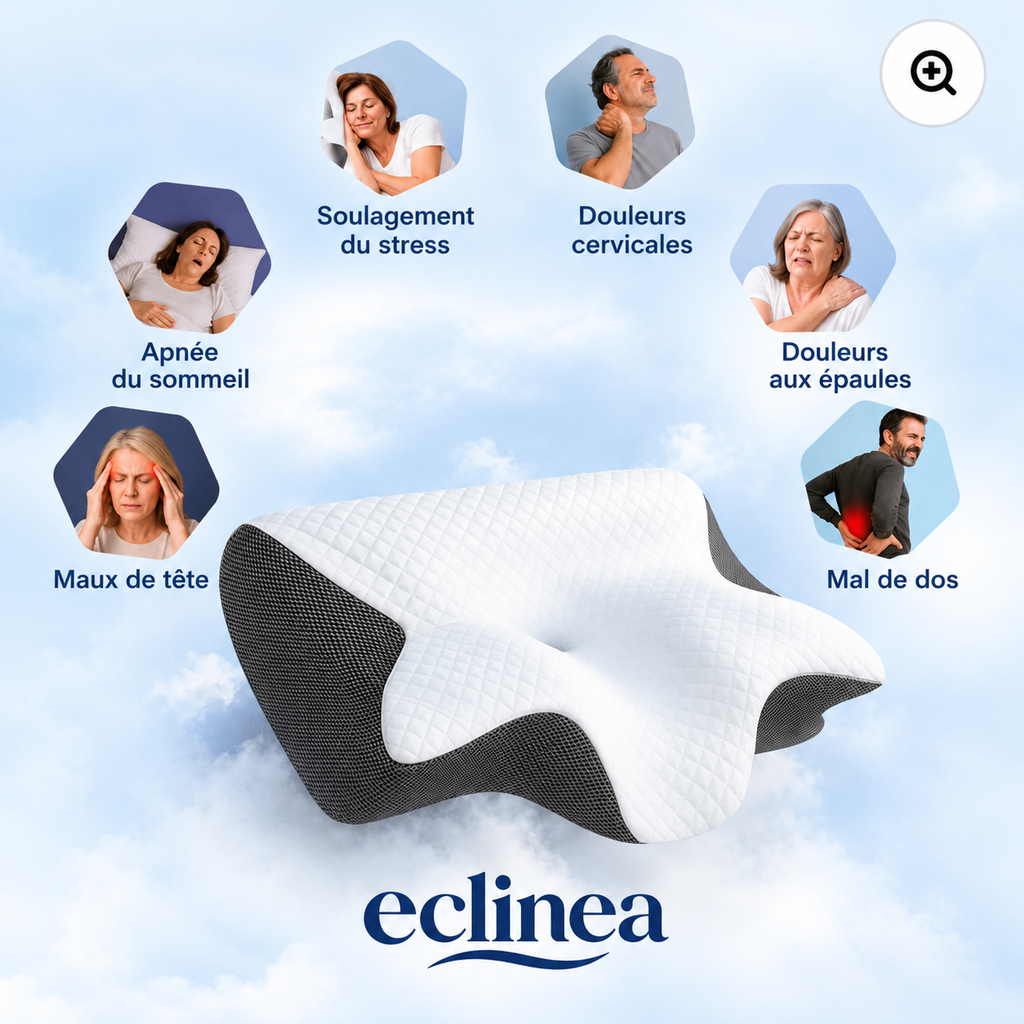 Dreamtex PRO - Oreiller cervical ergonomique