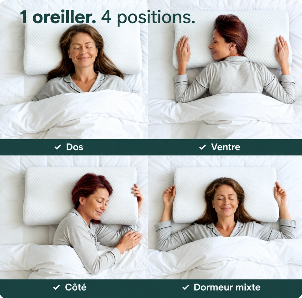 Dreamtex - Oreiller cervical 5 en 1