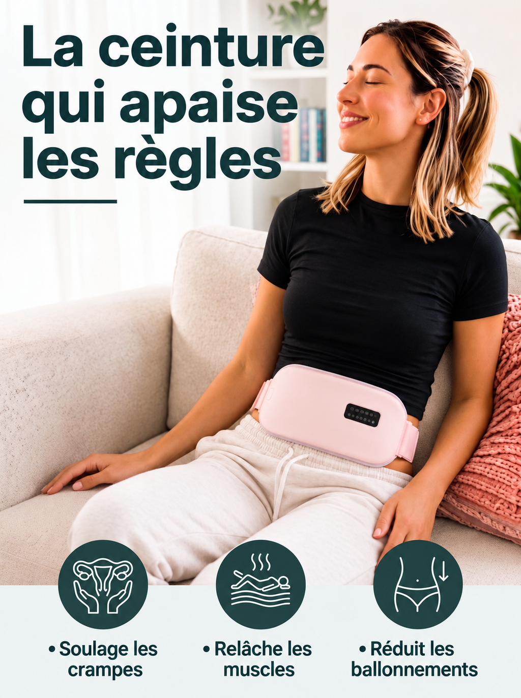 Cintex - ceinture menstruelle chauffante/massante