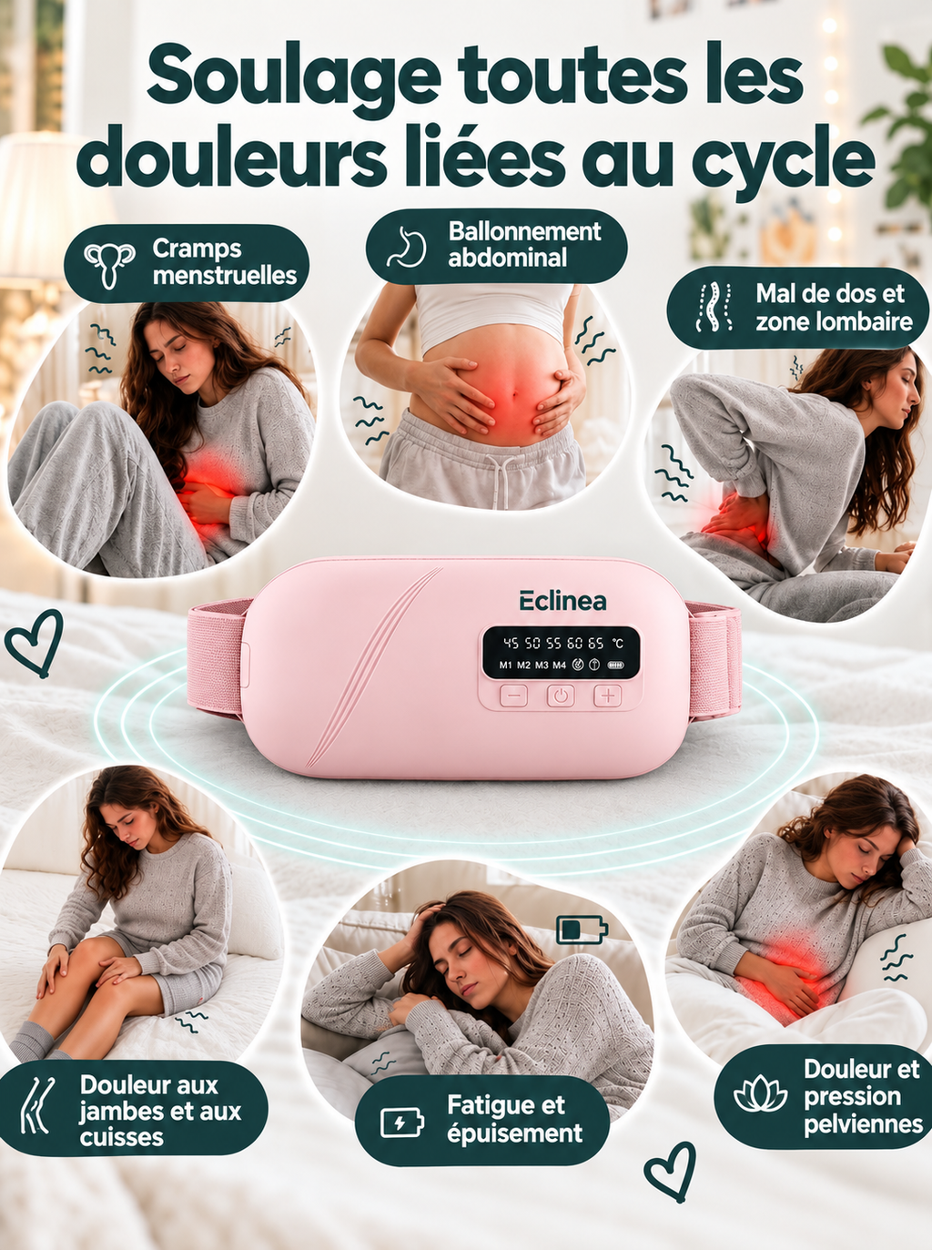 Cintex - ceinture menstruelle chauffante/massante