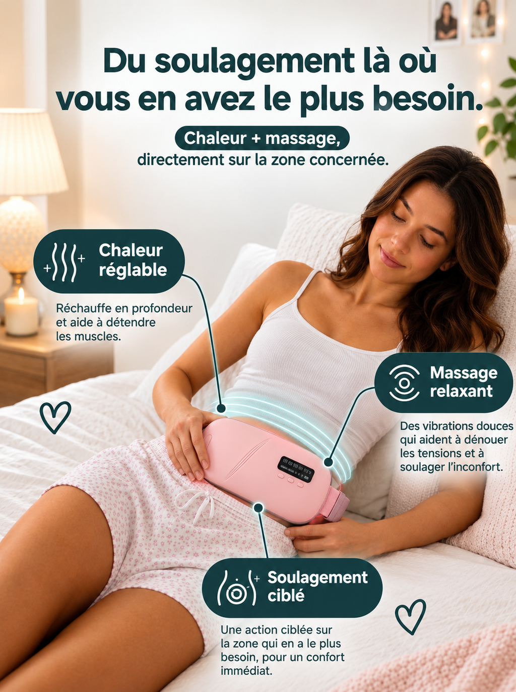 Cintex - ceinture menstruelle chauffante/massante